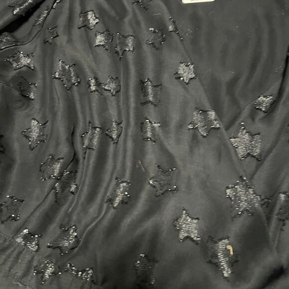 Torrid Lurex Star Surplice Ruffle Hem Top 4X Balloon Sleeve Layered Wrap - Picture 2 of 6